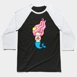 Cute Happy Mermaid Lover - Girly Cute Funny Design Baseball T-Shirt